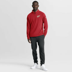 NHL Detroit Red Wings Fanatics Authentic Pro Rink Training Centennial Raglan Quarter-Zip Pullover