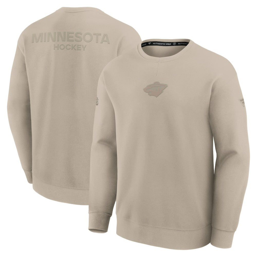 NHL Minnesota Wild Fanatics Authentic Pro Road Tri-Blend Sweatshirt
