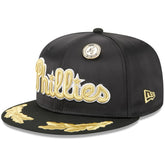 Black Philadelphia Phillies New Era 2025 59FIFTY Day Gold Leaf 59FIFTY Fitted Hat