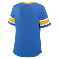 Women's Redzone Draw Play Athena Lace-Up T-Shirt - Los Angeles Chargers T-shirts