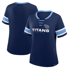 Women's Redzone Draw Play Athena Lace-Up T-Shirt - Tennessee Titans T-shirts