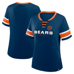 Women's Redzone Draw Play Athena Lace-Up T-Shirt - Chicago Bears T-shirts