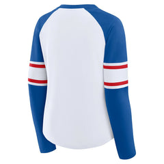 Women's Redzone Blitz Package Raglan Lace-Up V-Neck Long Sleeve T-Shirt - Buffalo Bills T-shirts