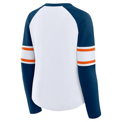 Women's Redzone Blitz Package Raglan Lace-Up V-Neck Long Sleeve T-Shirt - Chicago Bears T-shirts