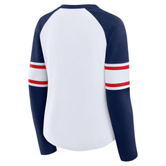 Women's Redzone Blitz Package Raglan Lace-Up V-Neck Long Sleeve T-Shirt - New England Patriots T-shirts