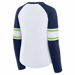Women's Redzone Blitz Package Raglan Lace-Up V-Neck Long Sleeve T-Shirt - Seattle Seahawks T-shirts