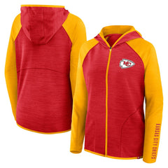 Women's Redzone End Around Pass Raglan Full-Zip Hoodie - Kansas City Chiefs Hoodies
