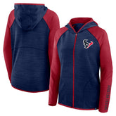 Women's Redzone End Around Pass Raglan Full-Zip Hoodie - Houston Texans Hoodies