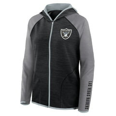 Women's Redzone End Around Pass Raglan Full-Zip Hoodie - Las Vegas Raiders Hoodies