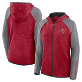 Women's Redzone End Around Pass Raglan Full-Zip Hoodie - Tampa Bay Buccaneers Hoodies