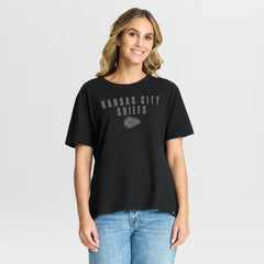 Women's Blackout Kneel Down Legacy T-Shirt - Kansas City Chiefs T-shirts