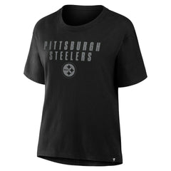 Women's Blackout Kneel Down Legacy T-Shirt - Pittsburgh Steelers T-shirts