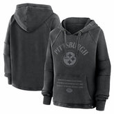 Women's Oversized Raglan Gridiron Hoodie - Pittsburgh Steelers Hoodies