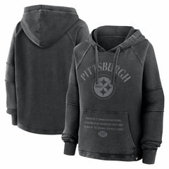 Women's Oversized Raglan Gridiron Hoodie - Pittsburgh Steelers Hoodies