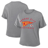 Women's Pennant Wave Tribute Tri-Blend Boxy T-Shirt - Kansas City Chiefs T-shirts