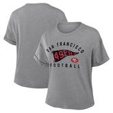 Women's Pennant Wave Tribute Tri-Blend Boxy T-Shirt - San Francisco 49ers T-shirts