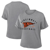 Women's Pennant Wave Tribute Tri-Blend Boxy T-Shirt - Cincinnati Bengals T-shirts