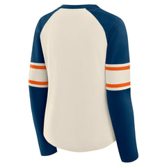 Women's Hometown Gridiron Hero Raglan Lace-Up V-Neck Long Sleeve T-Shirt - Chicago Bears T-shirts