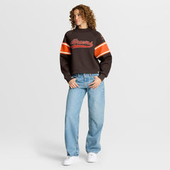 Oversized Hometown Toss Sweep Mock Neck Pullover - Cleveland Browns Pullover