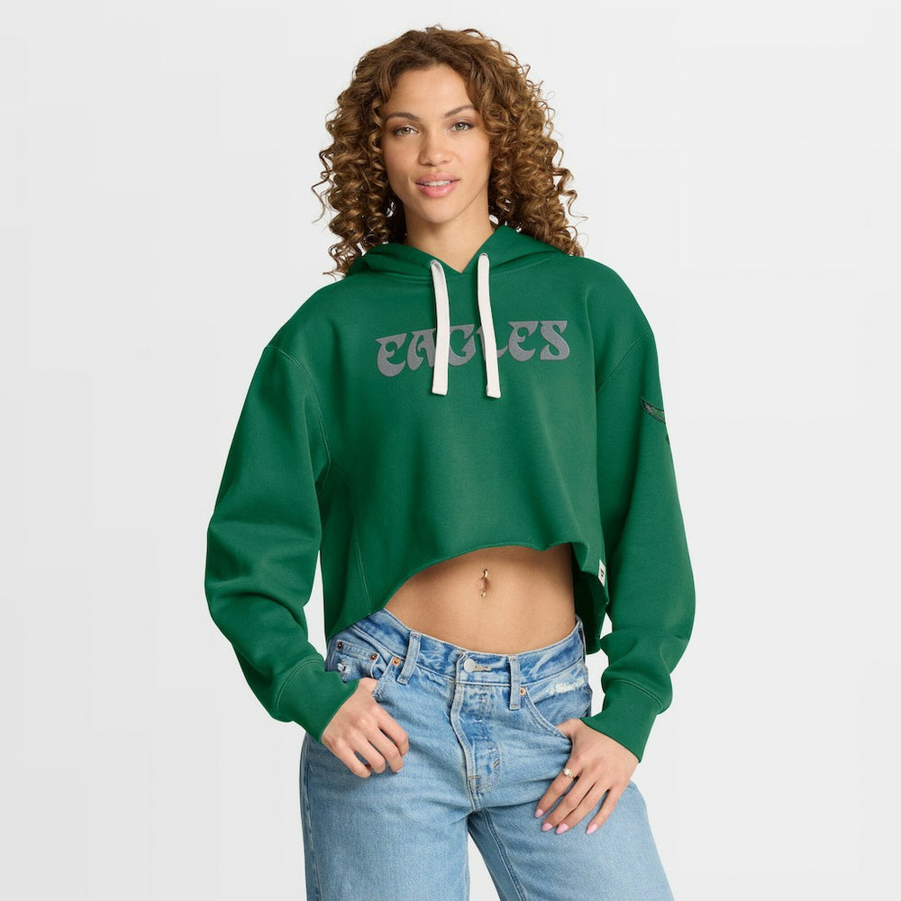Women's Oversized Hometown Heritage Cropped Hoodie - Philadelphia Eagles Hoodies