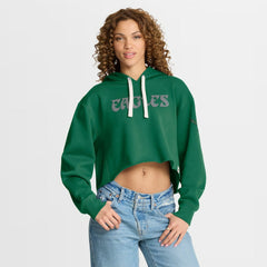 Women's Oversized Hometown Heritage Cropped Hoodie - Philadelphia Eagles Hoodies