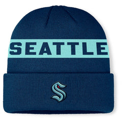 NHL Seattle Kraken Fanatics Authentic Pro Rink Cuffed Knit Hat