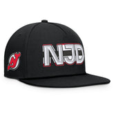 NHL New Jersey Devils Fanatics Authentic Pro Rink Team Code Snapback Hat