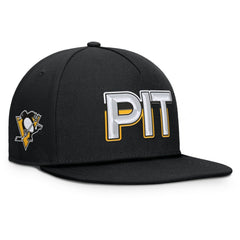NHL Pittsburgh Penguins Fanatics Authentic Pro Rink Team Code Snapback Hat