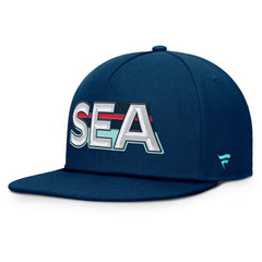 NHL Seattle Kraken Fanatics Authentic Pro Rink Team Code Snapback Hat