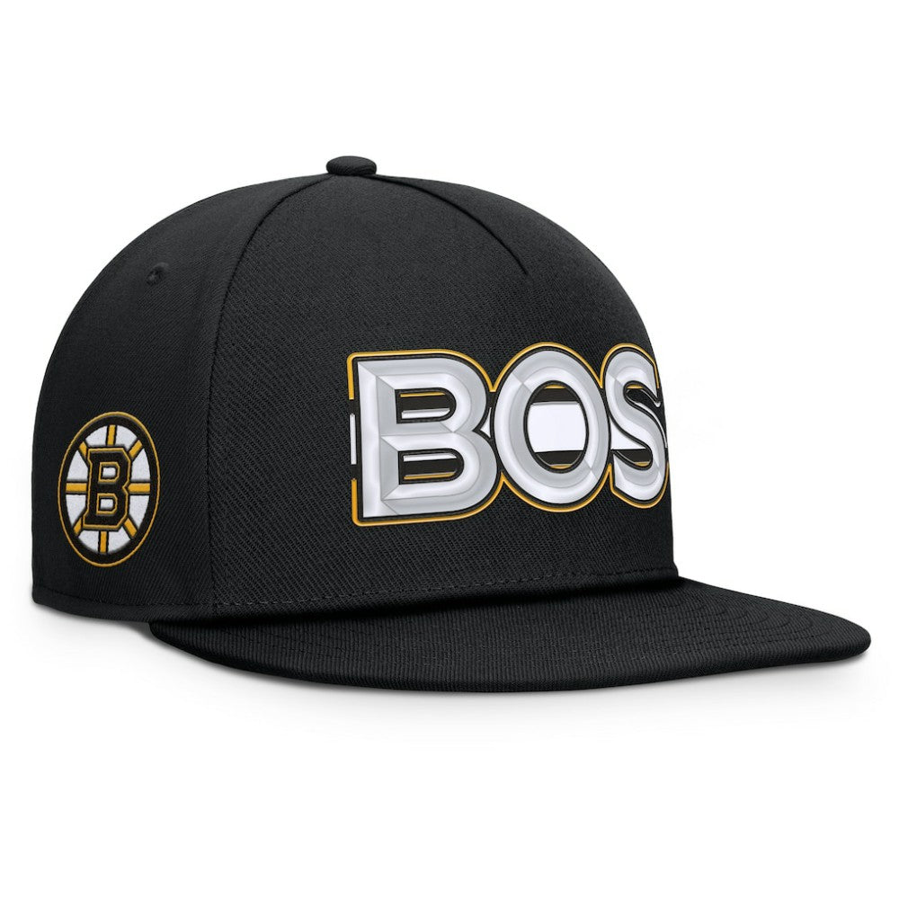 NHL Boston Bruins Fanatics Authentic Pro Rink Team Code Snapback Hat