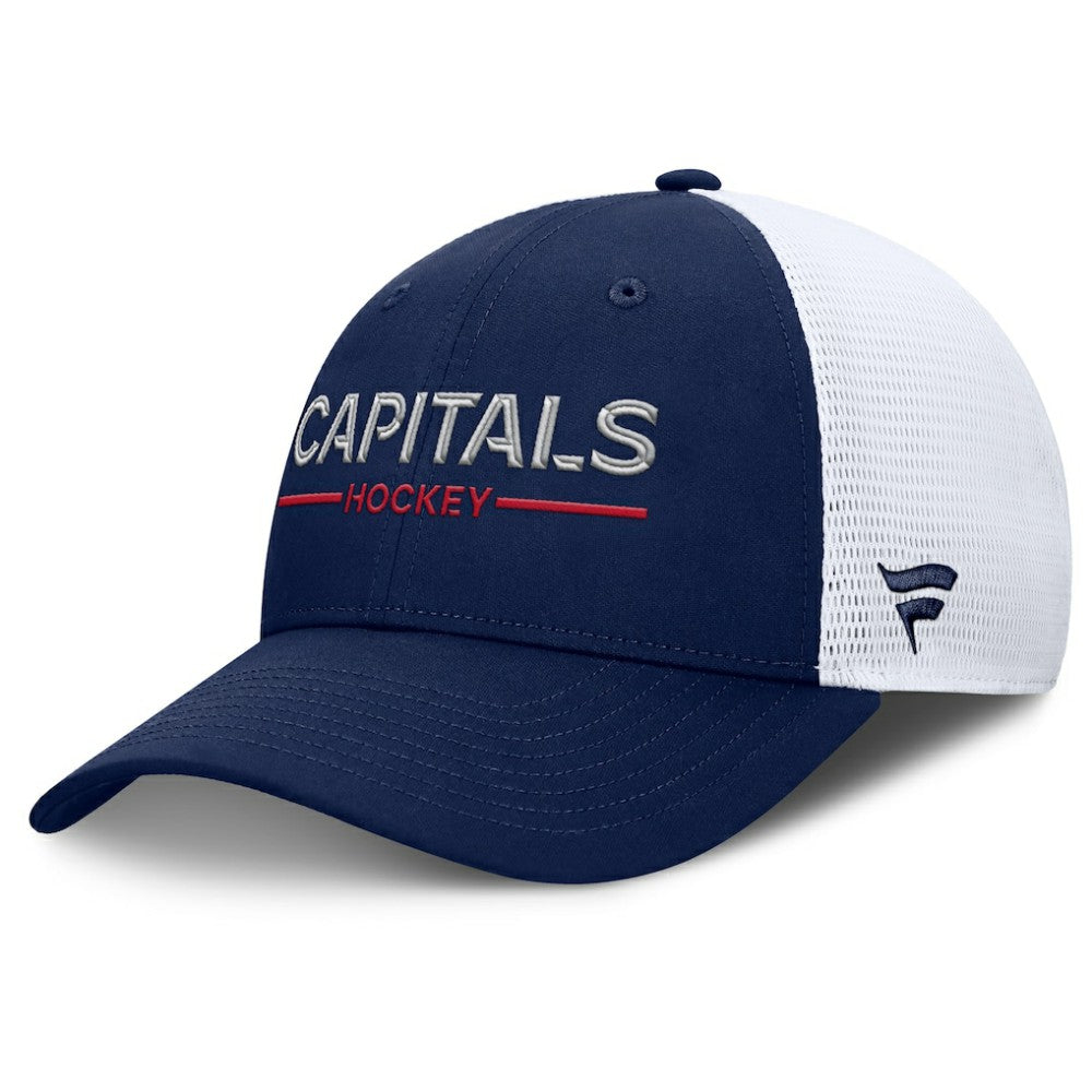 NHL Washington Capitals Fanatics Authentic Pro Rink Lockup Adjustable Trucker Hat