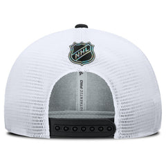 NHL Los Angeles Kings Fanatics Authentic Pro Rink Lockup Adjustable Trucker Hat