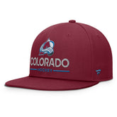 NHL Colorado Avalanche Fanatics Authentic Pro Rink Lockup Snapback Hat