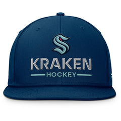 NHL Seattle Kraken Fanatics Authentic Pro Rink Lockup Snapback Hat