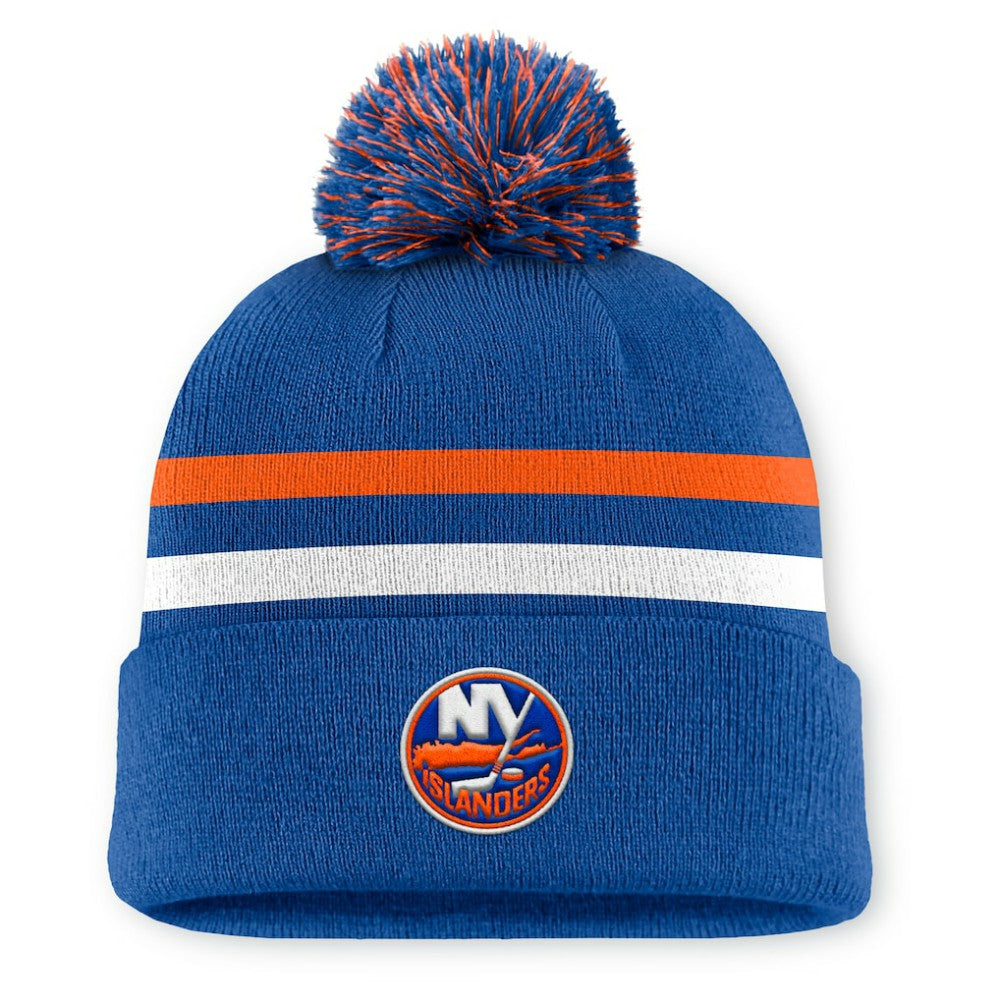 NHL New York Islanders Fanatics Authentic Pro Rink Cuffed Knit Hat with Pom