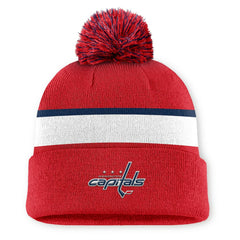 NHL Washington Capitals Fanatics Authentic Pro Rink Cuffed Knit Hat with Pom