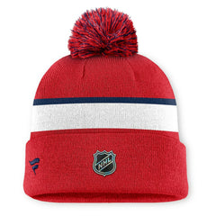 NHL Washington Capitals Fanatics Authentic Pro Rink Cuffed Knit Hat with Pom