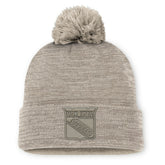 NHL New York Rangers Fanatics Authentic Pro Road Cuffed Knit Hat with Pom