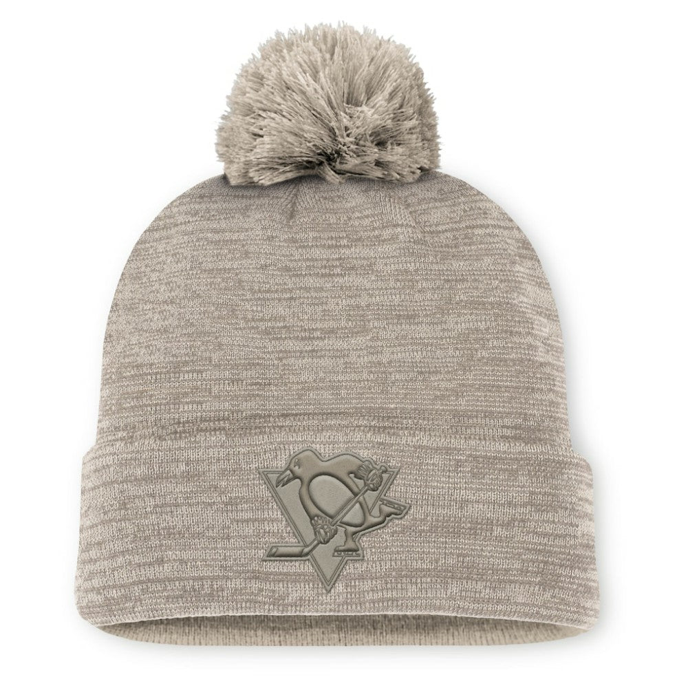 NHL Pittsburgh Penguins Fanatics Authentic Pro Road Cuffed Knit Hat with Pom