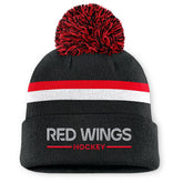 NHL Detroit Red Wings Fanatics Women's Authentic Pro Rink Cuffed Knit Hat with Pom
