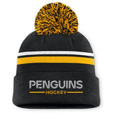 NHL Pittsburgh Penguins Fanatics Women's Authentic Pro Rink Cuffed Knit Hat with Pom