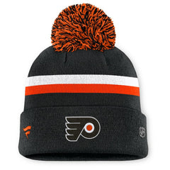 NHL Philadelphia Flyers Fanatics Women's Authentic Pro Rink Cuffed Knit Hat with Pom