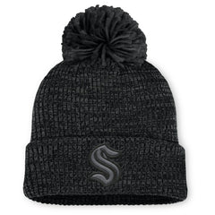 NHL Seattle Kraken Fanatics Women's Authentic Pro Road Cuffed Knit Hat with Pom