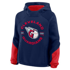 Navy Cleveland Guardians Fanatics Women's Oversized Time to Win Pullover Hoodie