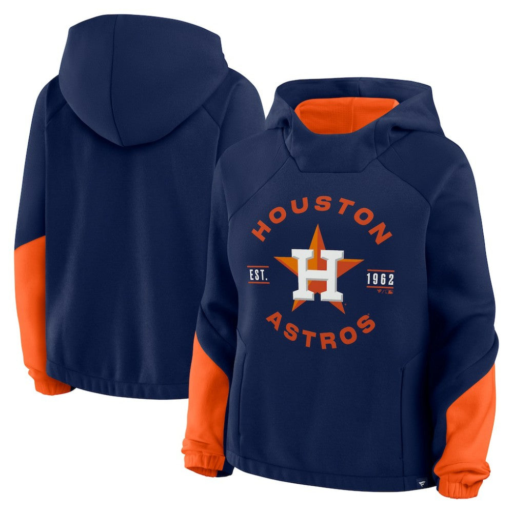 Navy Houston Astros Fanatics Women's Oversized Time to Win Pullover Hoodie