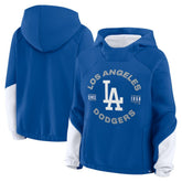 Royal Los Angeles Dodgers Fanatics Women's Oversized Time to Win Pullover Hoodie