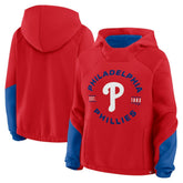 Red Philadelphia Phillies Fanatics Women's Oversized Time to Win Pullover Hoodie