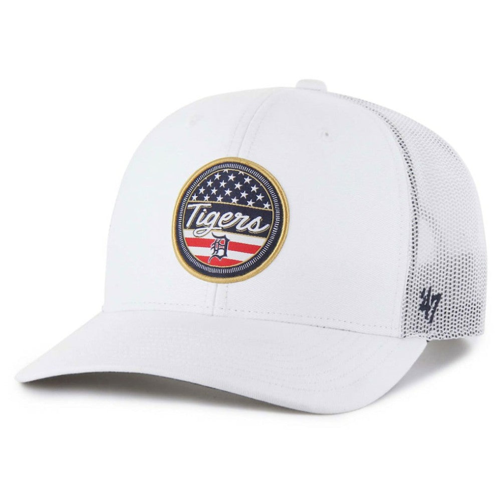 White Detroit Tigers '47 Homage Adjustable Trucker Hat