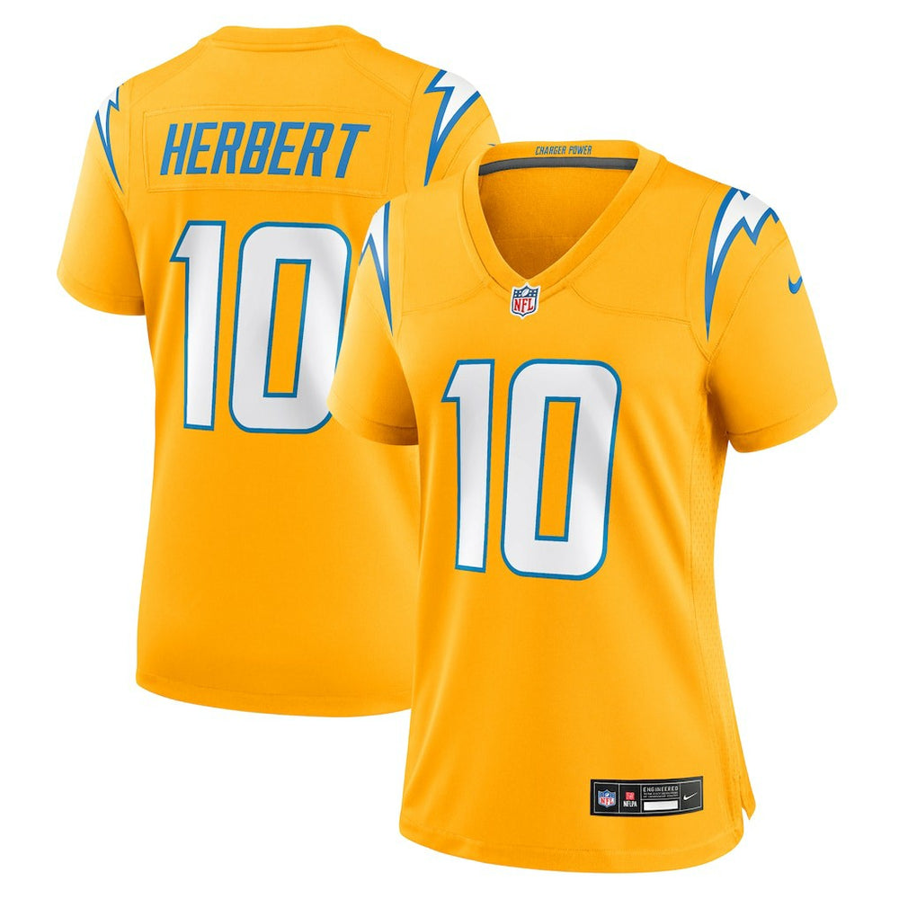 Justin Herbert Women's Alternate Charger Power Game Jersey - Los Angeles Chargers Jerseys