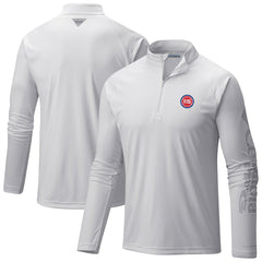 Columbia Detroit Pistons Terminal Tackle Raglan Omni-Shade Quarter-Zip Jacket sale